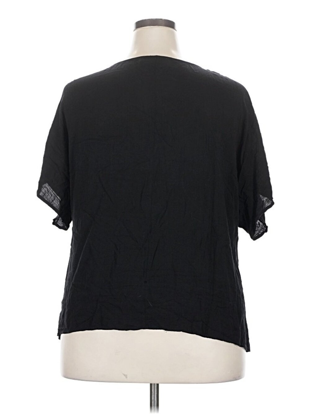 Savanna Jane Embroidered Boho Blouse Size 2X Black Floral Festival Top - Picture 3 of 5